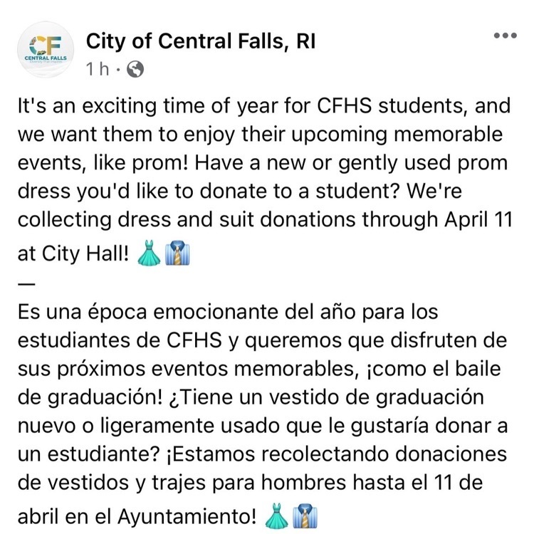 City of Central Falls FB Post