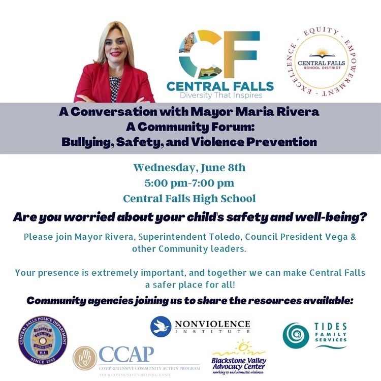 City City of Central Falls Community Forum Flyer-Spanish
