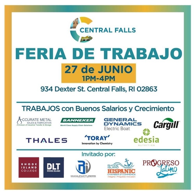 Job Fair-City of Central Falls Flyer in Spanish. 